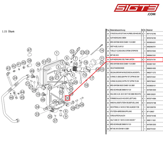SUSPENSION OIL TANK,BOTTOM - 99720741791 [PORSCHE 997.1 GT3 R]