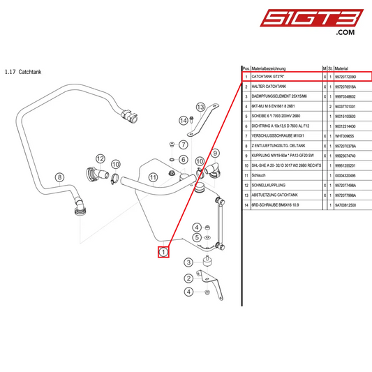 CATCH TANK - 9972077209D [PORSCHE 997.1 GT3 R]