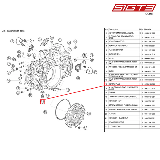 SCHRAUBVERSCHLUSS - 99730130700 [PORSCHE 997.2 GT3 Cup]