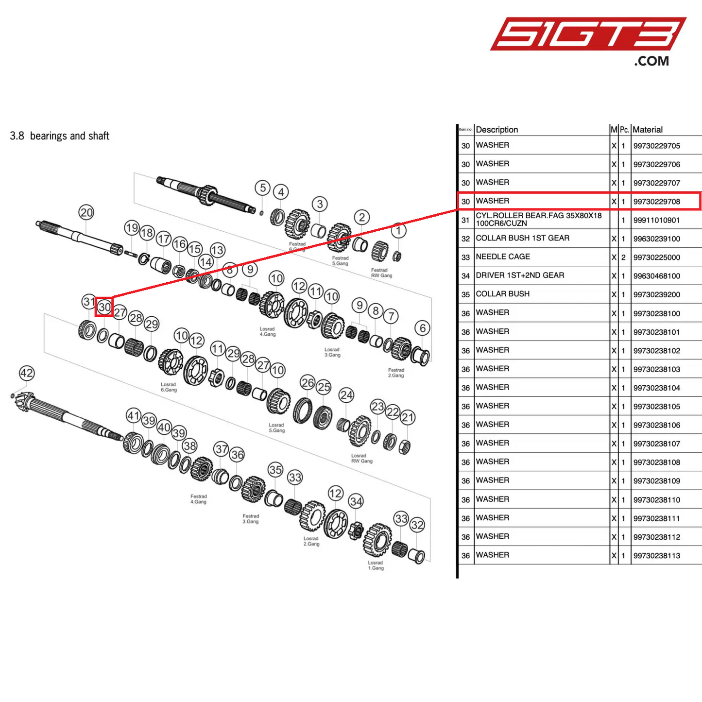 SCHEIBE - 99730229708 [PORSCHE 997.2 GT3 Cup]