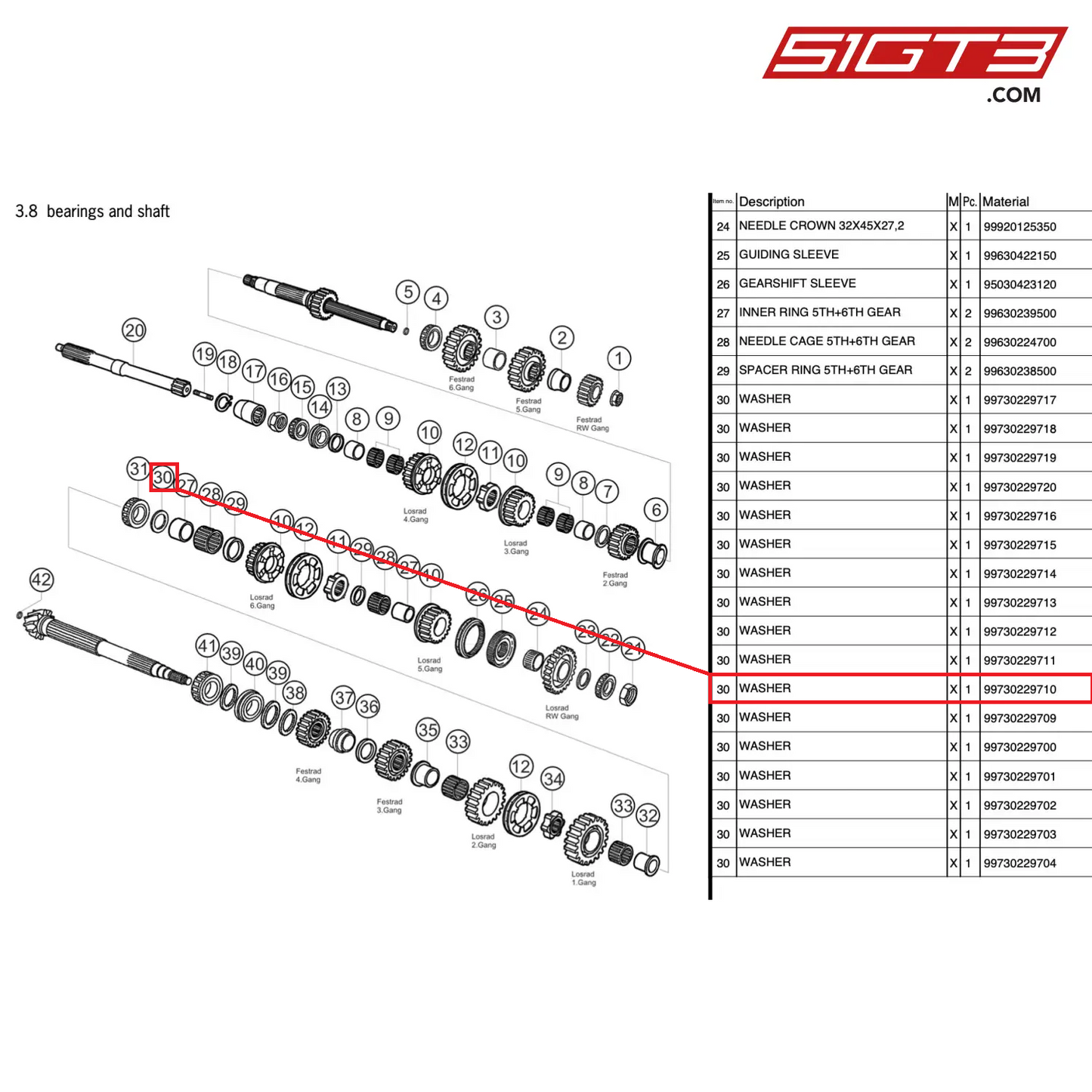 SCHEIBE - 99730229710 [PORSCHE 997.2 GT3 Cup]