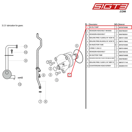 POMPA OLIO - 99730702390 [PORSCHE 997.2 GT3 Cup]