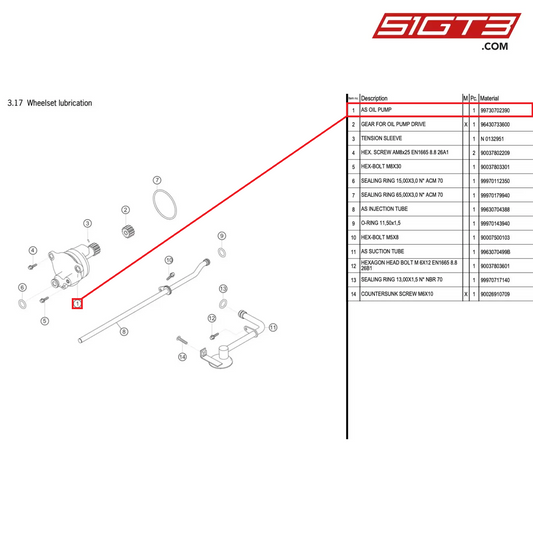 AS OIL PUMP - 99730702390 [PORSCHE 996 GT3 Cup]