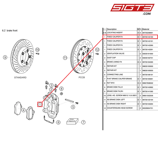 MORSETTO FISSO FA - 99735143190 [PORSCHE 997.2 GT3 Cup]