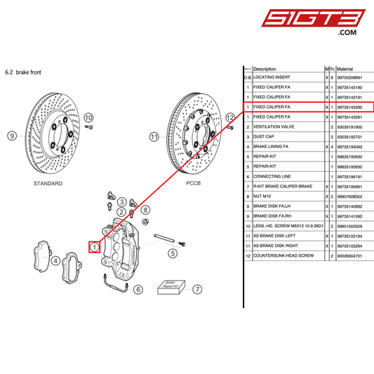 MORSETTO FISSO FA - 99735143290 [PORSCHE 997.2 GT3 Cup]
