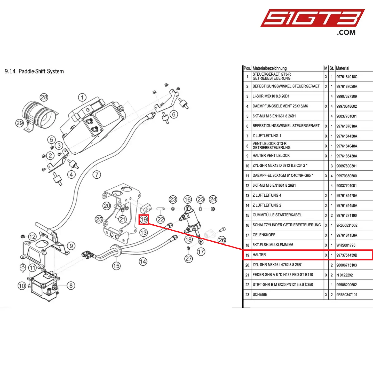 HOLDER - 9973751439B [PORSCHE 997.1 GT3 R]