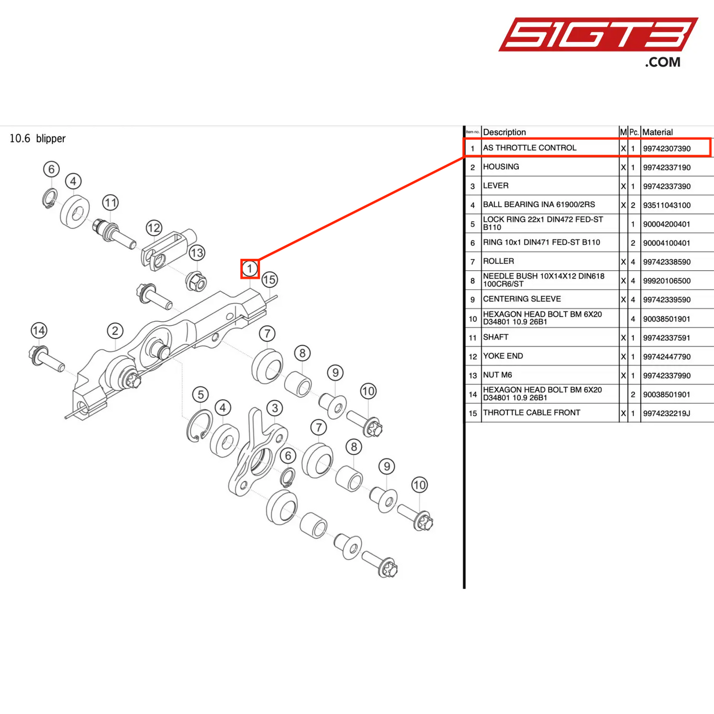 AS THROTTLE CONTROL - 99742307390 [PORSCHE 911 GT3 Cup Type 997 (GEN 2)]