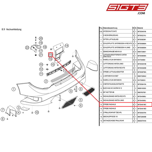 RENFORT DE ROUE - 9975046199C [PORSCHE 997.1 GT3 R]