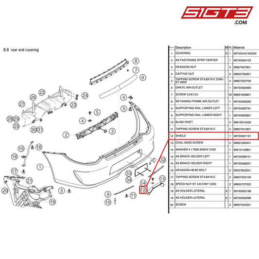 SHIELD - 99750581191 [PORSCHE 997.2 GT3 Cup]