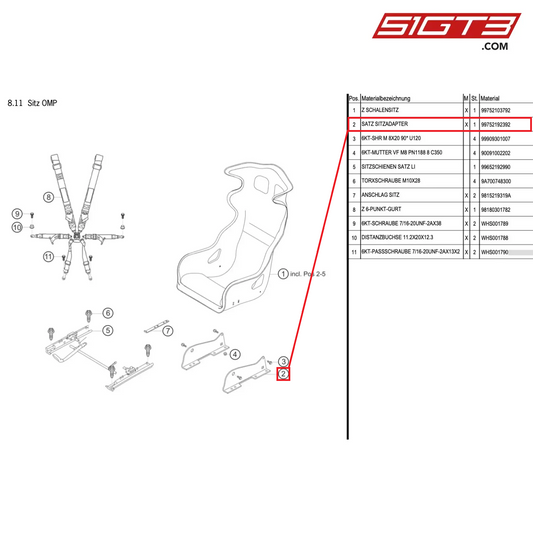 SET,ADAPTOR - 99752192392 [PORSCHE Cayman 981 GT4 Clubsport]