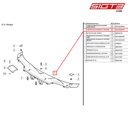 AS COVERING - 9975720639AFMT [PORSCHE 997.1 GT3 R]