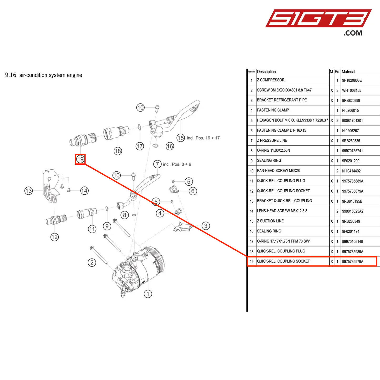 QUICK-REL. COUPLING SOCKET - 9975735979A [PORSCHE 992.1 GT3 R]