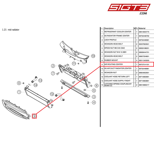 LUFTSTRASSENZENTRALE - 99757514191 [PORSCHE 997.2 GT3 Cup]