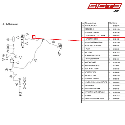 AS AIR LINE RH - 99758310791 [PORSCHE 997.1 GT3 R]