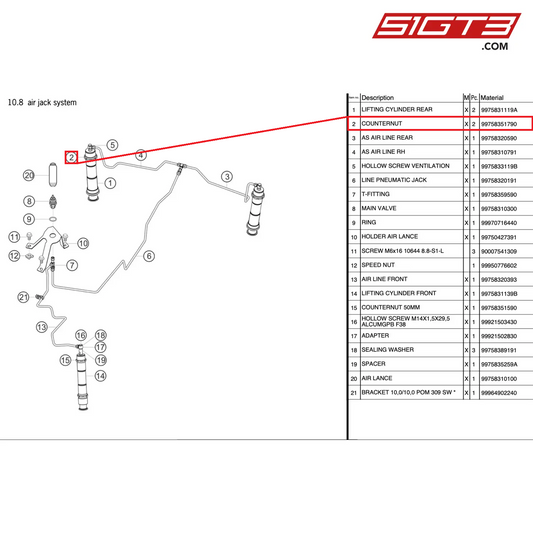 COUNTERNUT - 99758351790 [PORSCHE 997.2 GT3 Cup]