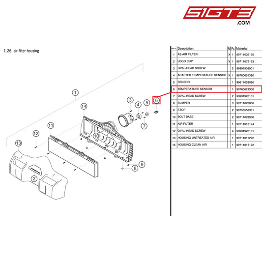 TEMPERATURSENSOR - 99760621300 [PORSCHE 997.2 GT3 Cup]