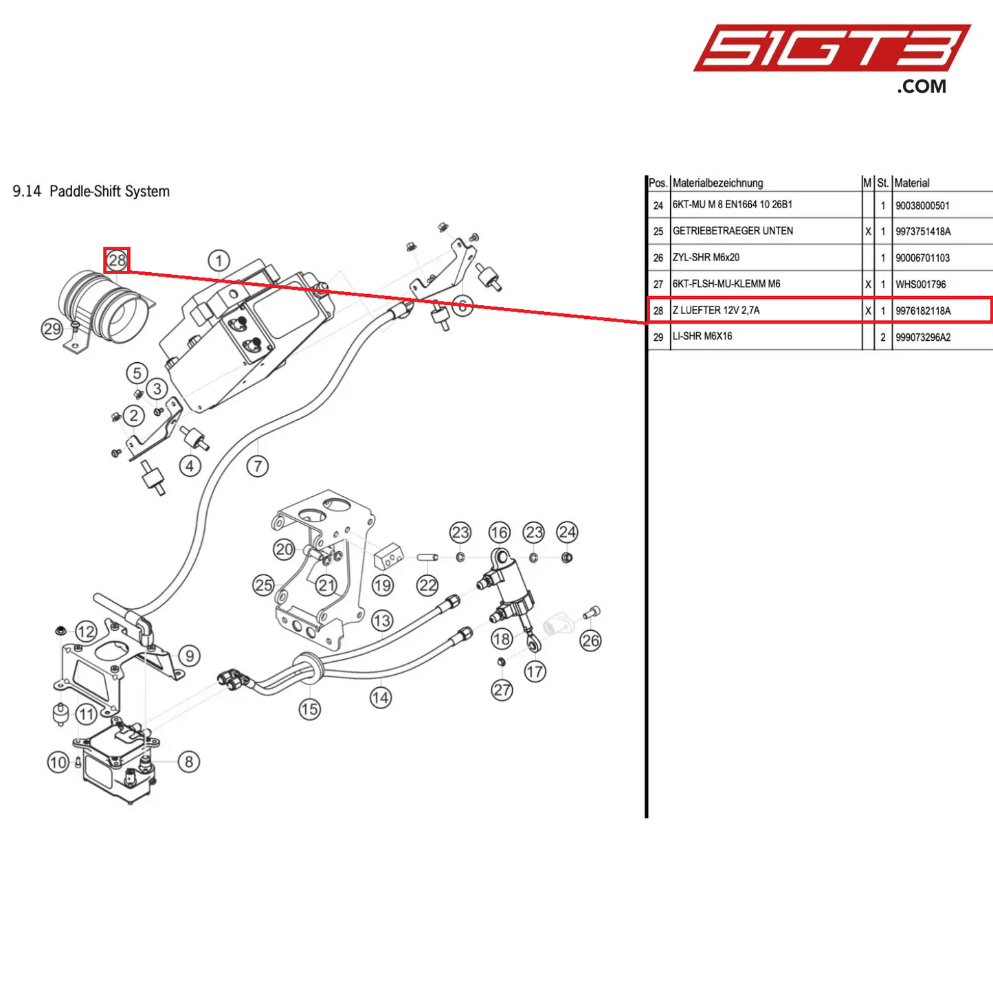 AS VENTILATOR - 9976182118A [PORSCHE 997.1 GT3 R]