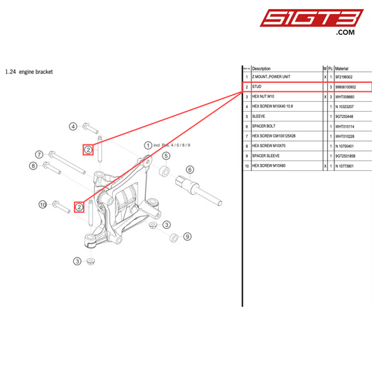 STUD - 99906100902 [PORSCHE 718 Cayman GT4 RS Clubsport]