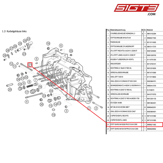 SCREW M10x28 8.8 - 99906211802 [PORSCHE 997.1 GT3 R]