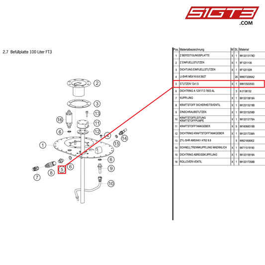 ADAPTER 12x1,5 - 99910502930 [PORSCHE Cayman 981 GT4 Clubsport]