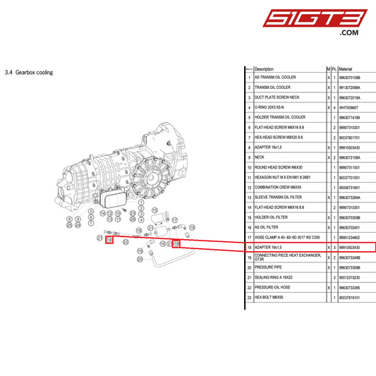 ADAPTER 16x1,5 - 99910503430 [PORSCHE 996 GT3 Cup]