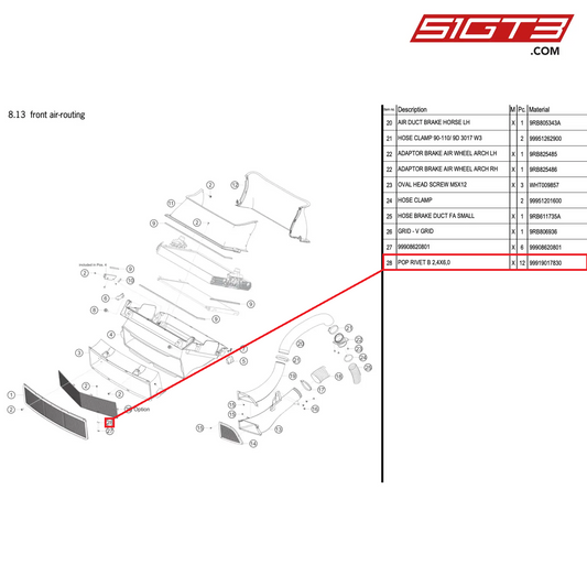 POP RIVET B 2,4X6,0 - 99919017830 [PORSCHE 992.1 GT3 R]