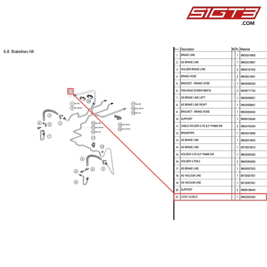 LOCK 15,0X2,5 - 99923053540 [PORSCHE 996 GT3 Cup]