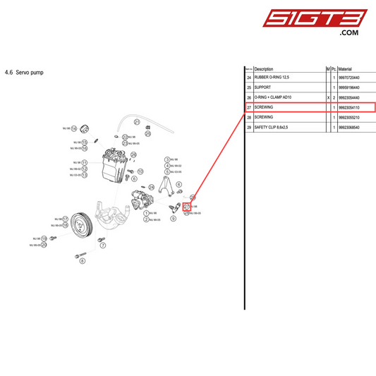 SCREWING - 99923054110 [PORSCHE 996 GT3 Cup]