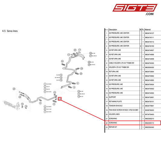 SCREWING - 99923055110 [PORSCHE 996 GT3 Cup]