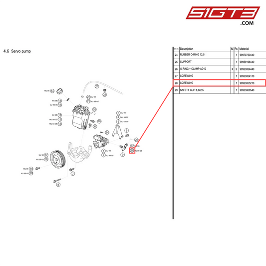 SCREWING - 99923055210 [PORSCHE 996 GT3 Cup]