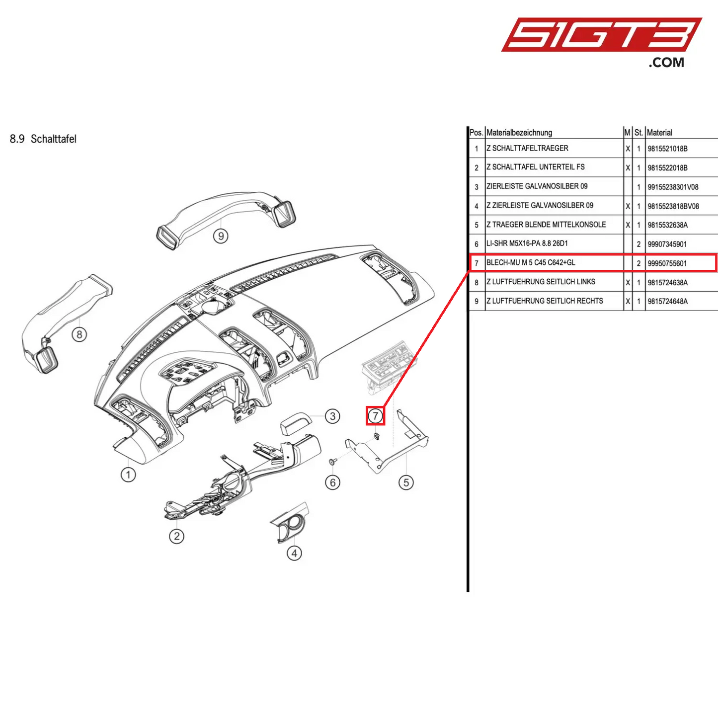 SPEED NUT M 5 C45 C642+GL - 99950755601 [PORSCHE Cayman 981 GT4 Clubsport]