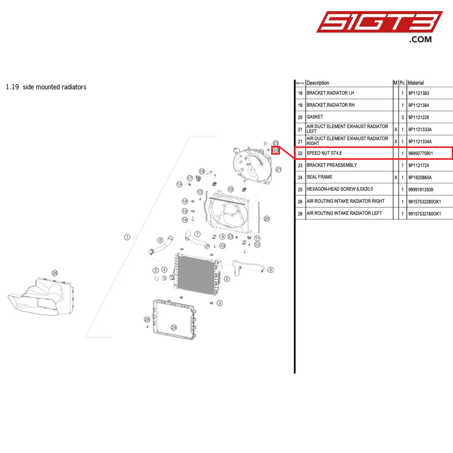 SPEED NUT ST4,8 - 99950775901 [PORSCHE 991.1 GT3 Cup (2017)]