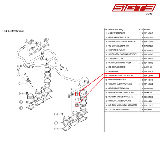 HOSE CLAMP - 99951234901 [PORSCHE 991.1 GT3 Cup]