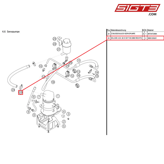 HOSE CLAMP A 20-32 RIGHT - 99951255201 [PORSCHE 997.1 GT3 R]