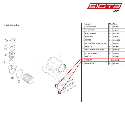 HOSE CLAMP - 99951275000 [PORSCHE 992.1 GT3 R]