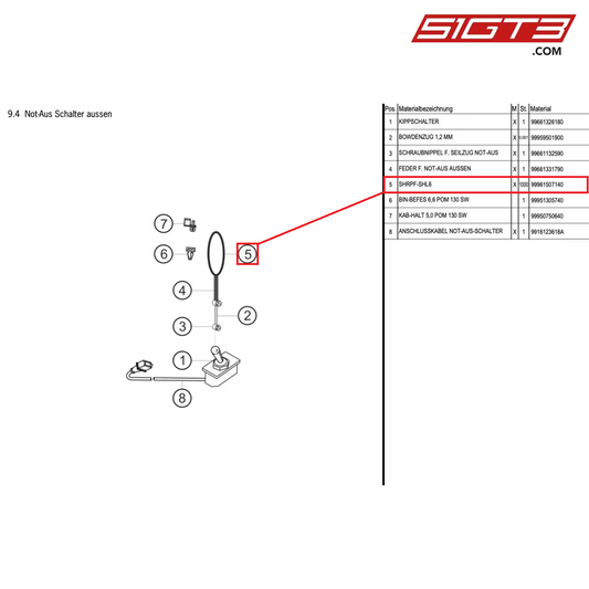 SHRINK-HOSE - 99961507140 [PORSCHE Cayman 981 GT4 Clubsport]