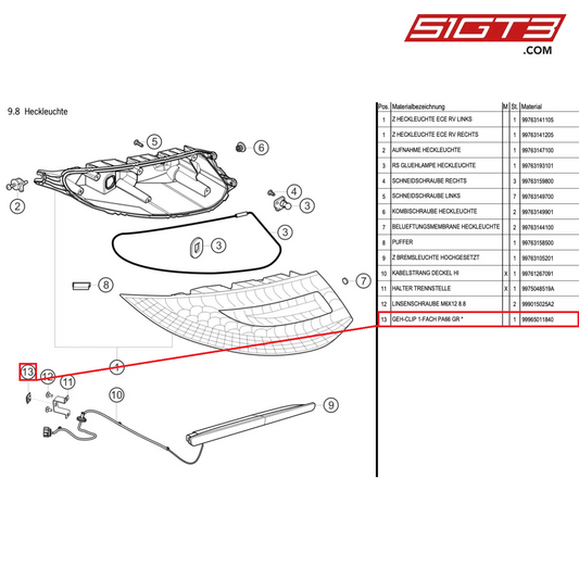 CLIP - 99965011840 [PORSCHE 997.1 GT3 R]