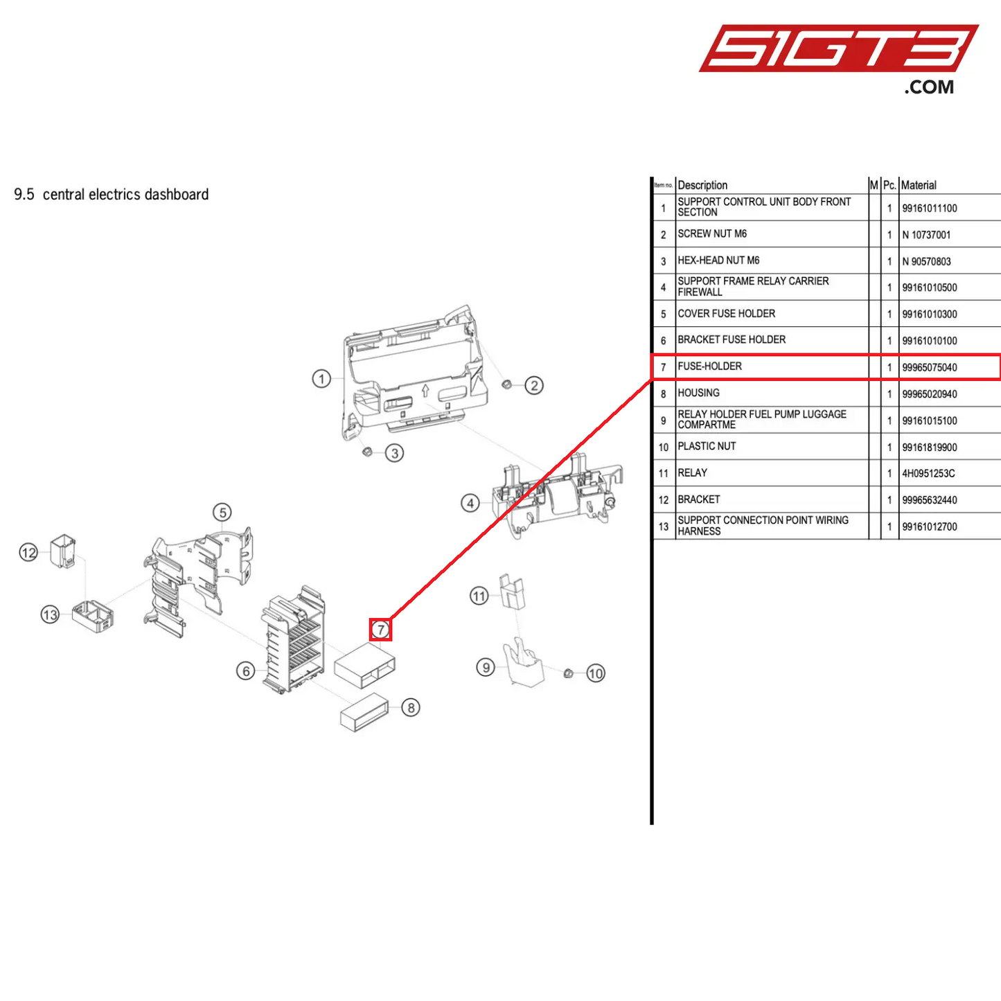 FUSE-HOLDER - 99965075040 [PORSCHE 718 Cayman GT4 RS Clubsport]