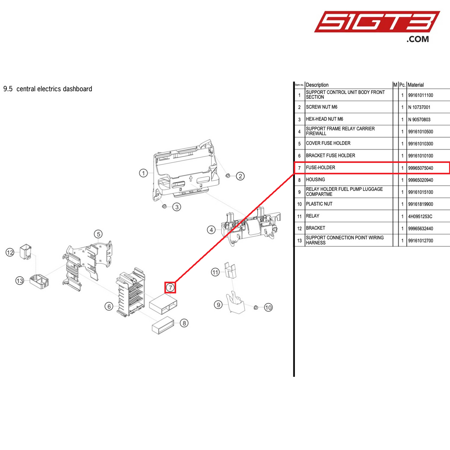 FUSE-HOLDER - 99965075040 [PORSCHE 718 Cayman GT4 Clubsport]