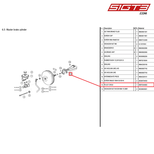 PLUG 7,0X0,8 - 99970344850 [PORSCHE 996 GT3 Cup]
