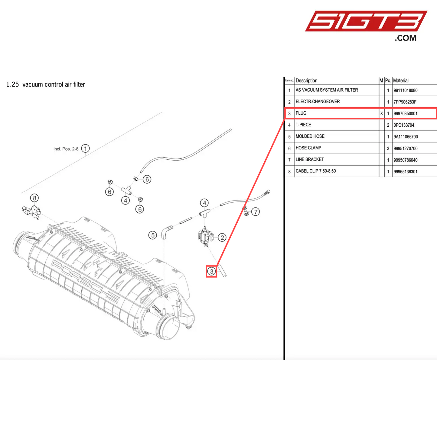 PLUG - 99970350001 [PORSCHE 911 GT2 RS Clubsport]