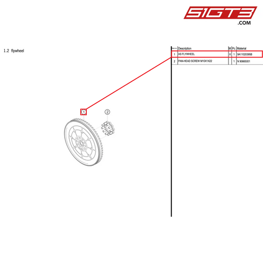 AS FLYWHEEL - 9A11020395B [PORSCHE 911 GT3 R Type 991 (GEN 2)]