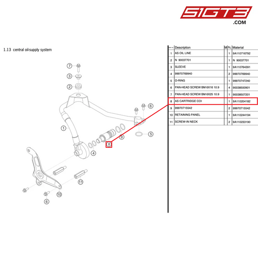 AS CARTRIDGE COI - 9A110204182 [PORSCHE 911 GT3 Cup Type 991 (GEN 2)]