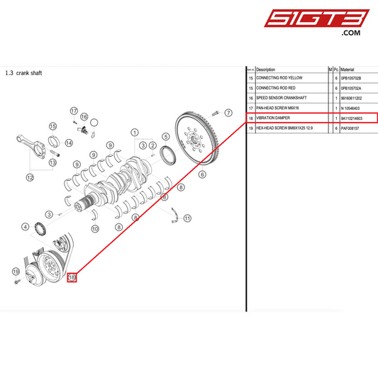 VIBRATION DAMPER - 9A110214603 [PORSCHE 911 GT2 RS Clubsport]