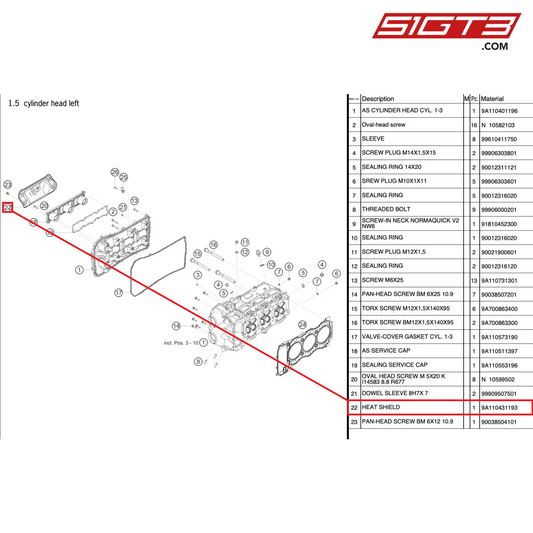 HEAT SHIELD - 9A110431193 [PORSCHE 991.2 GT3 Cup]