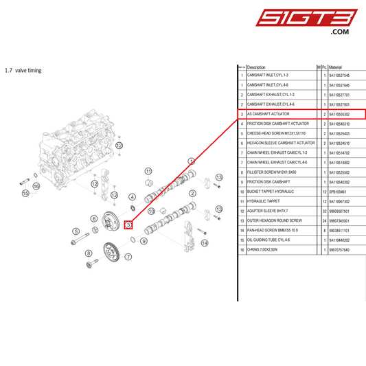 AS CAMSHAFT ACTUATOR - 9A110505302 [PORSCHE 718 Cayman GT4 Clubsport]