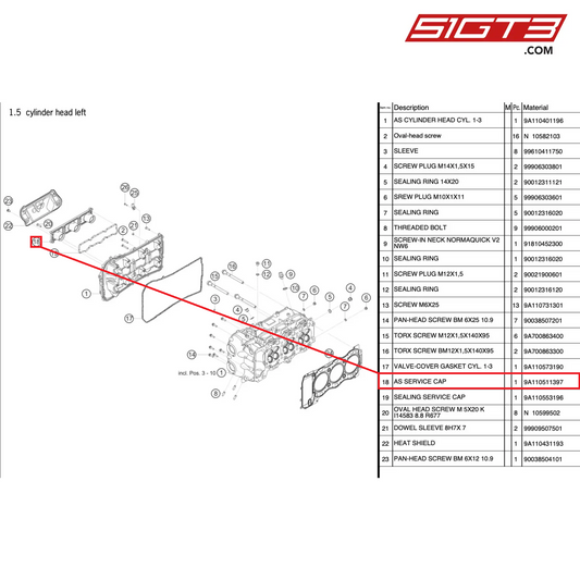 AS SERVICE CAP - 9A110511397 [PORSCHE 991.2 GT3 Cup]