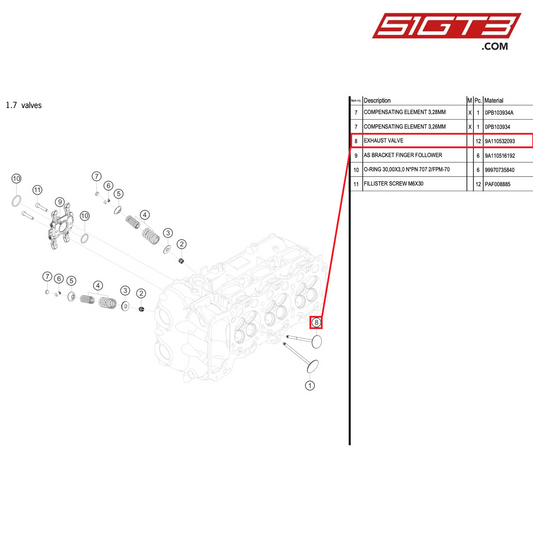 EXHAUST VALVE - 9A110532093 [PORSCHE 991.1 GT3 Cup (2017)]