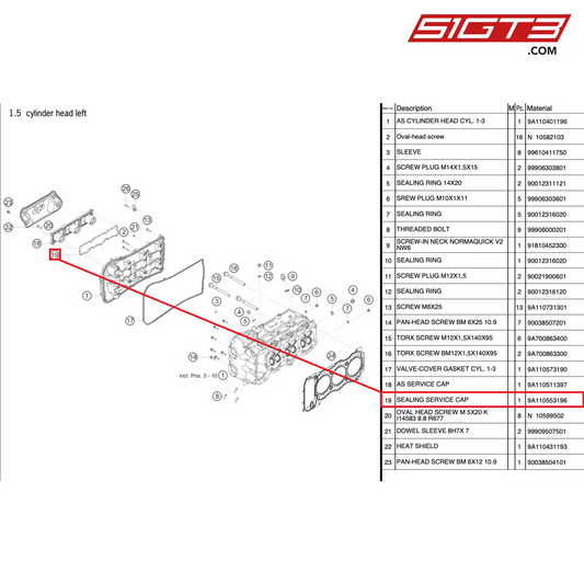 SEALING SERVICE CAP - 9A110553196 [PORSCHE 991.2 GT3 Cup]