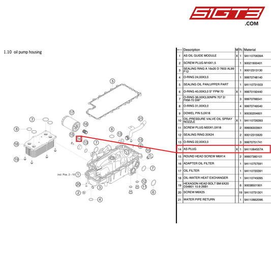 AS PLUG - 9A11064557A [PORSCHE 991.2 GT3 Cup]